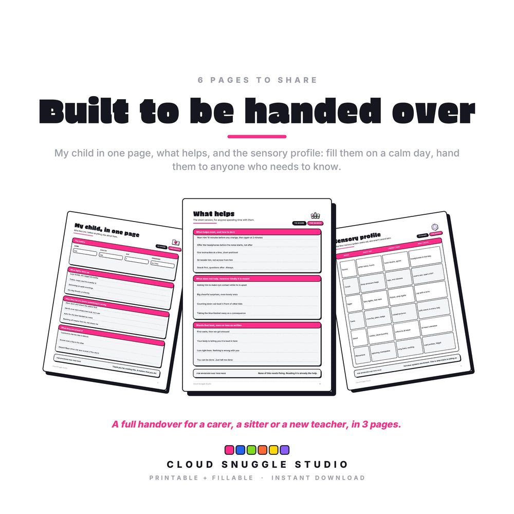 How The Advocate's Planner works, in three quiet steps: buy and download instantly, open the file that suits you, then print it or type into it. An IEP advocacy planner for parents, no app and no subscription.