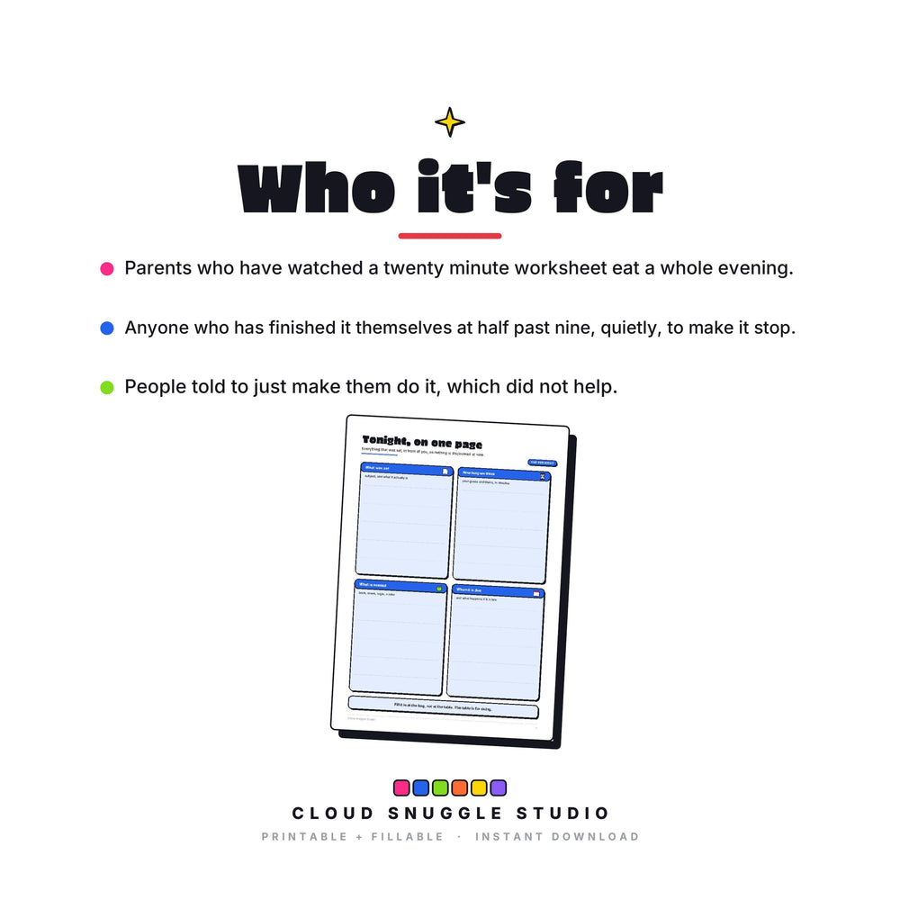 Who The Homework Truce is for: Parents who have watched a twenty minute worksheet eat a whole evening. A homework help printable for parents made for the four o'clock homework argument.