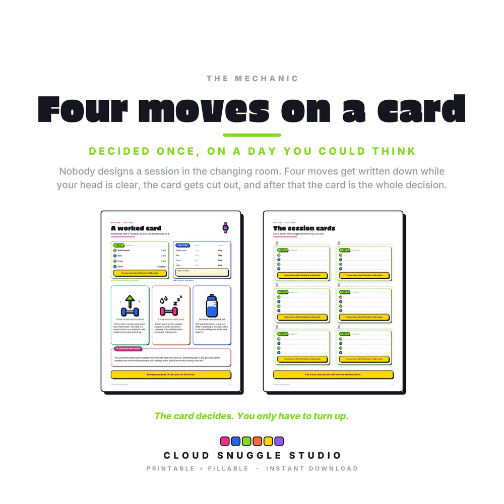 The one idea that makes Sets, Not Streaks work. A printable and fillable PDF from Cloud Snuggle Studio.